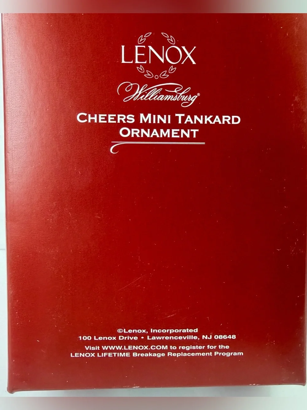 Lenox Williamsburg Cheers Mini Tankard Ornament Silver Plated Boxed Colonial Mug